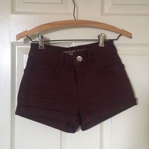 American Eagle Maroon Shorts
